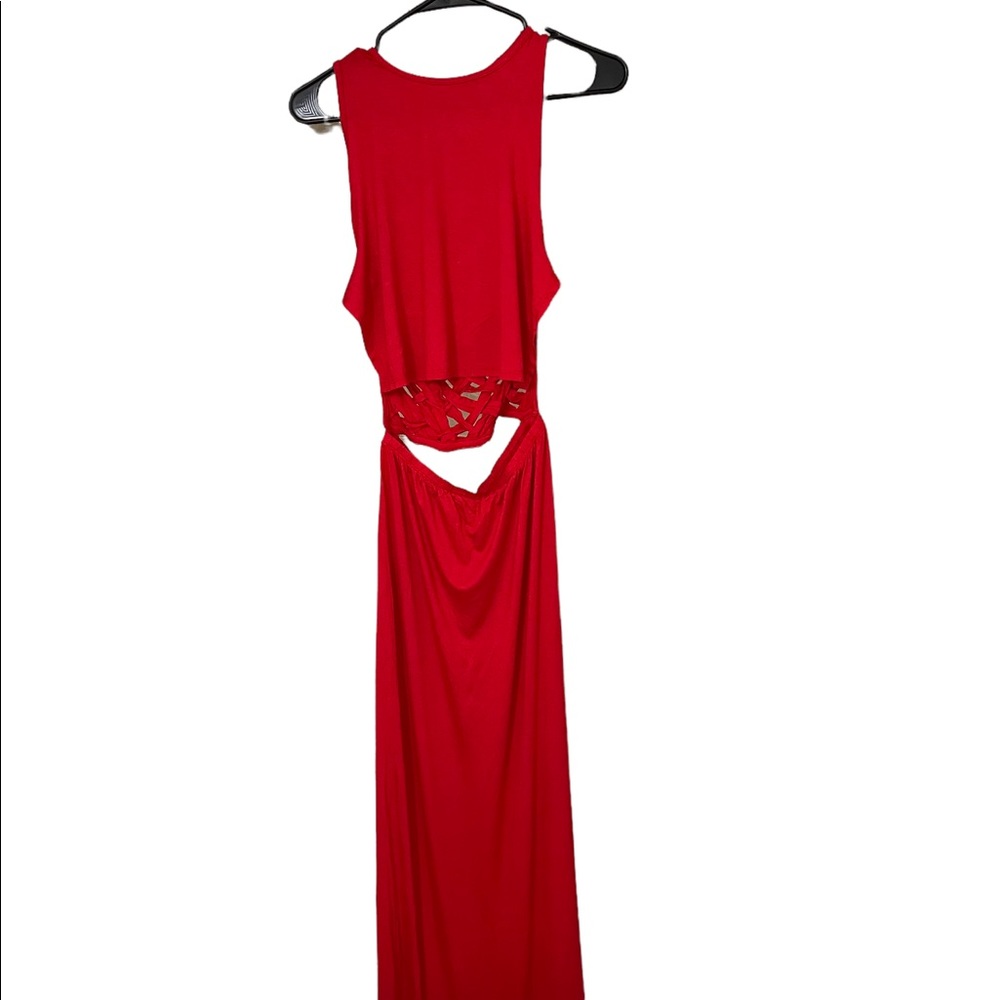 Dress woman , color Red , Size S , 95 % rayon 5 % spandex